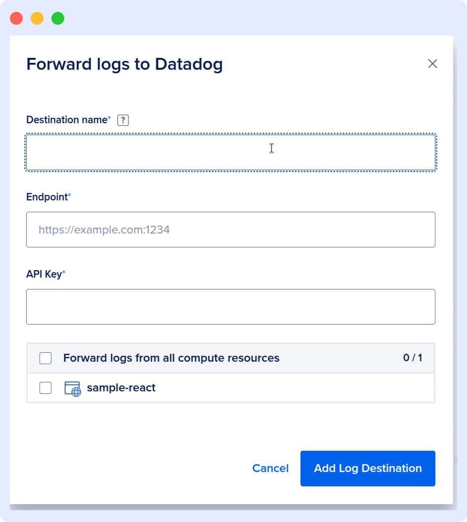 Log Forward Middleware