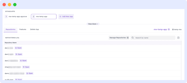 Configure Middleware Integration for GitHub