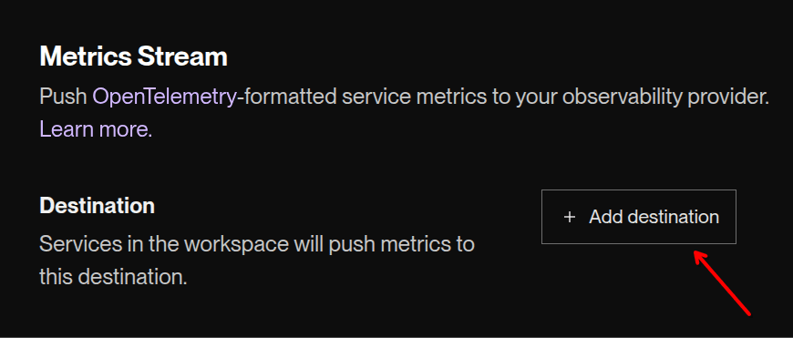 Render.com metrics destination