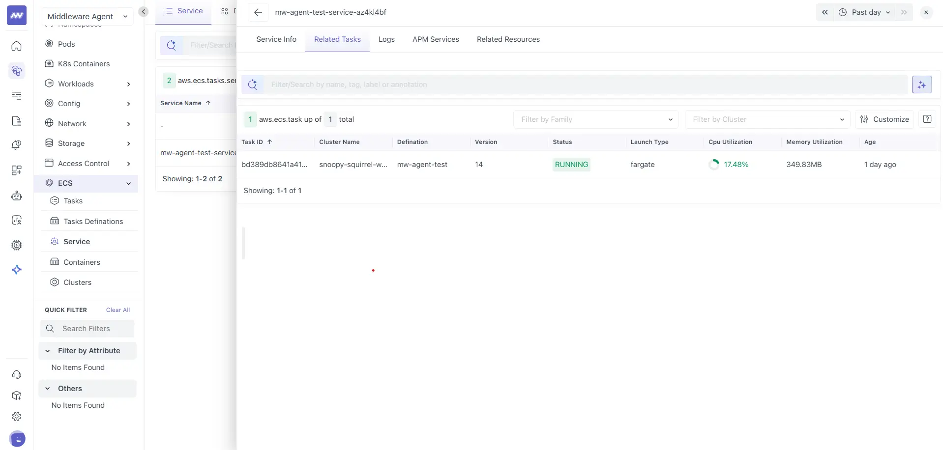 ECS Services Related Tasks