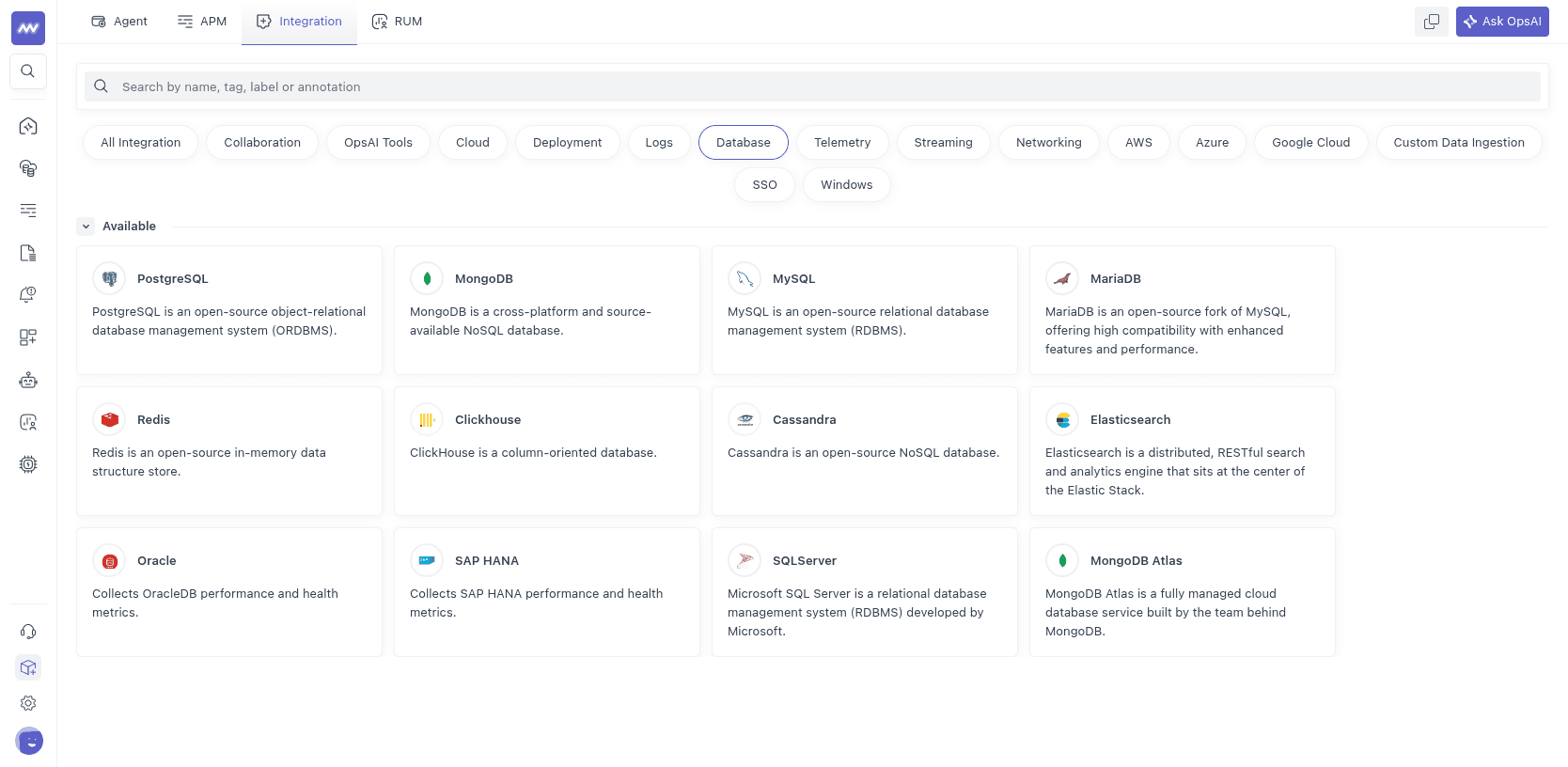 SAP HANA in All Integrations