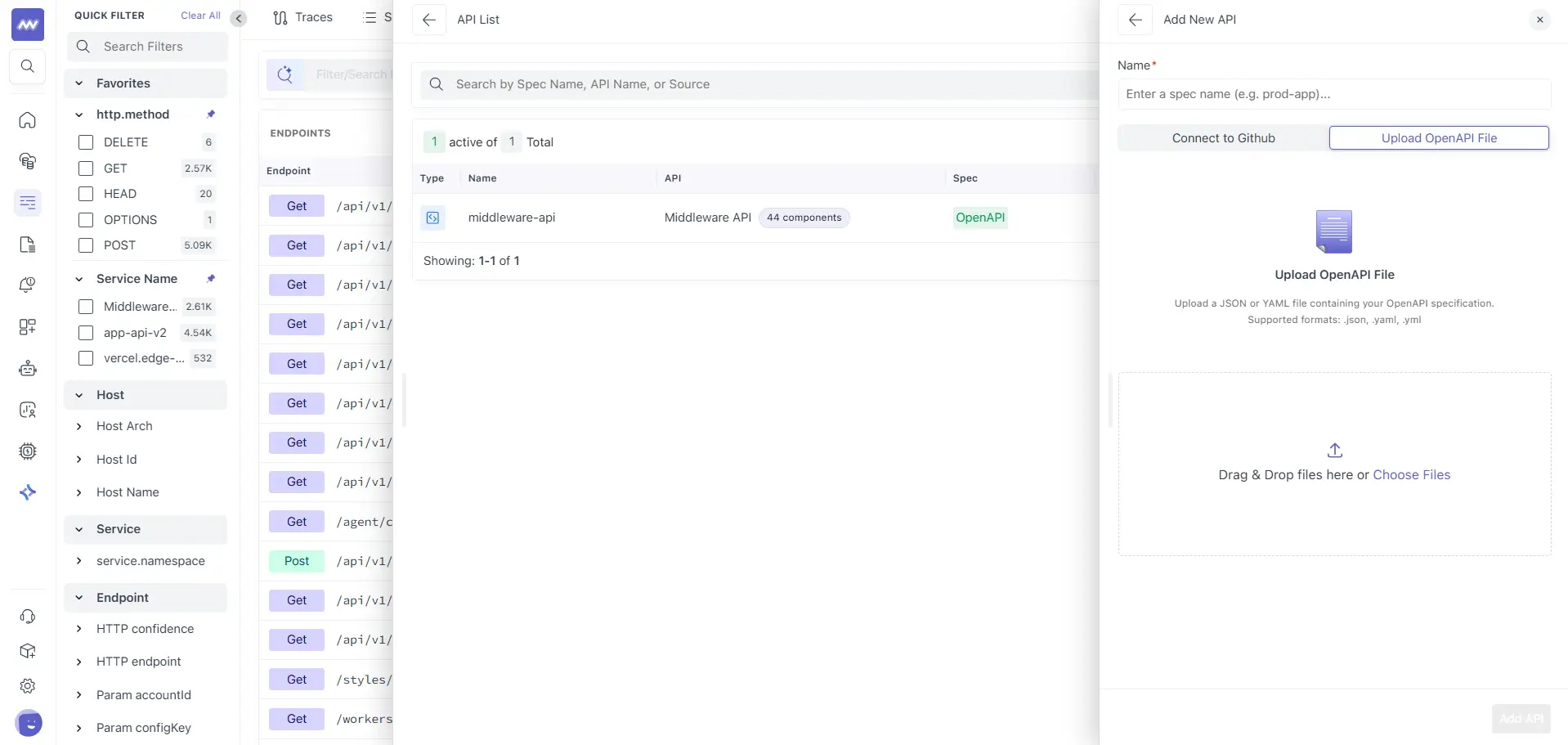 Upload OpenAPI Spec