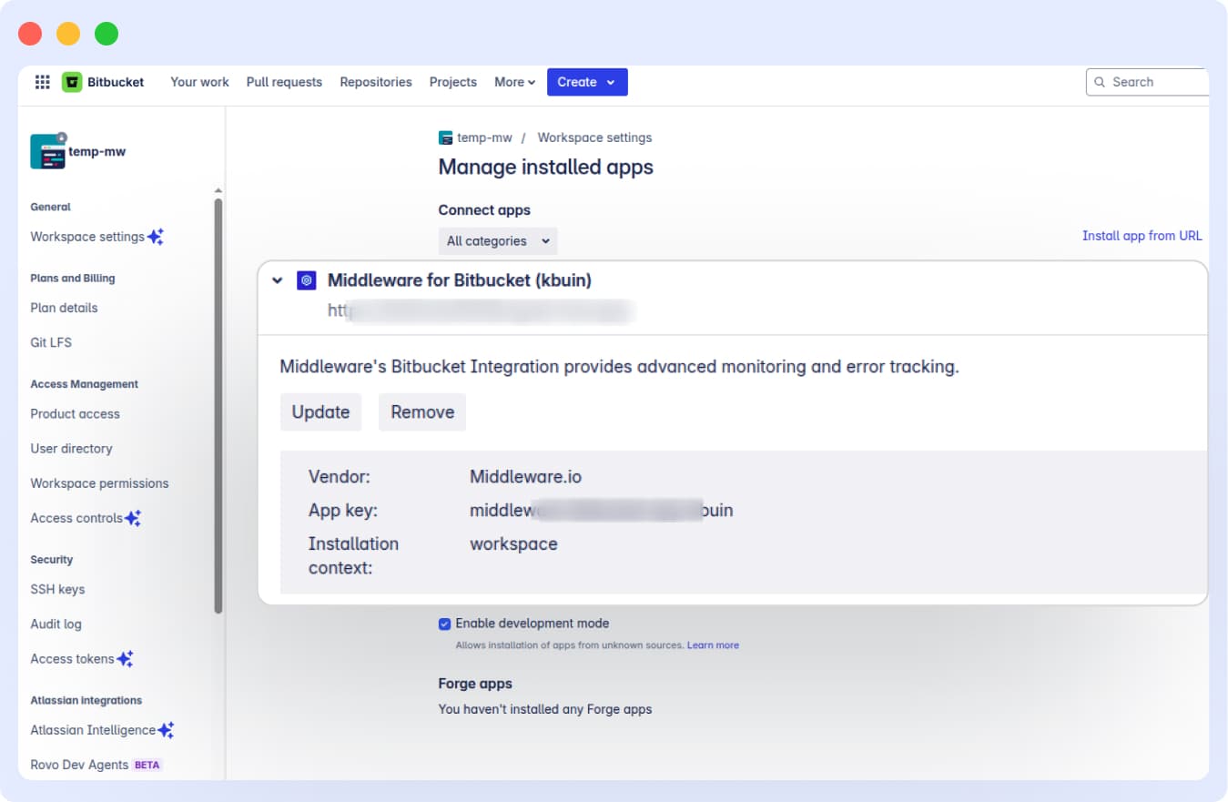 Bitbucket Integration
