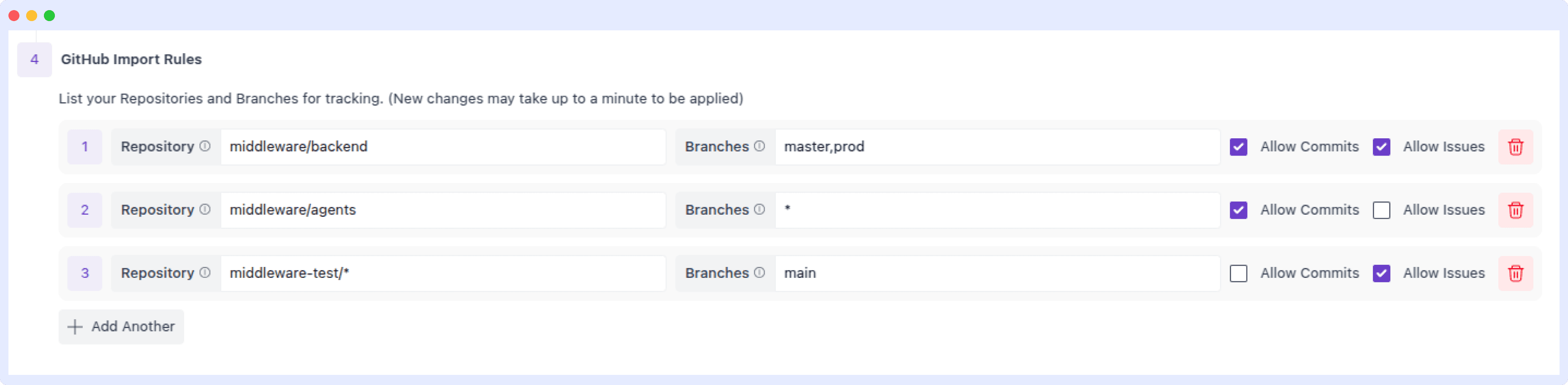 GitHub Filter Rules