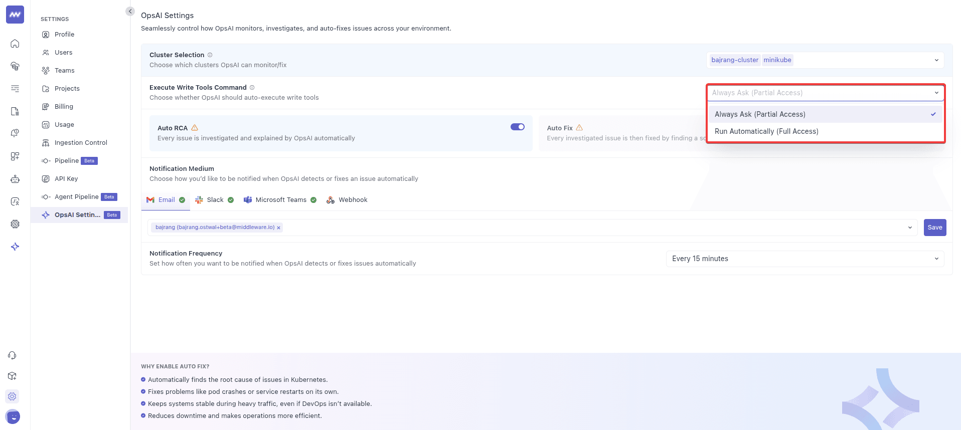 Write Access Mode - Execute Write Tools Command