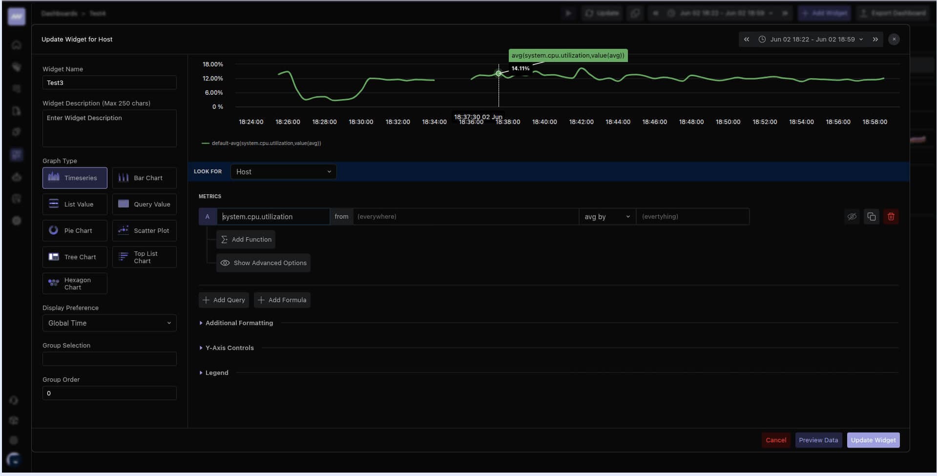 Customizing Metric Unit For Timeseries Chart