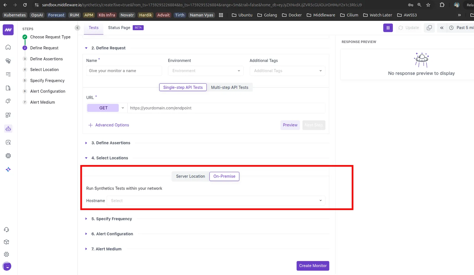 Synthetic monitoring: Added support for selecting a Kubernetes cluster as a location for on-premise synthetic checks.