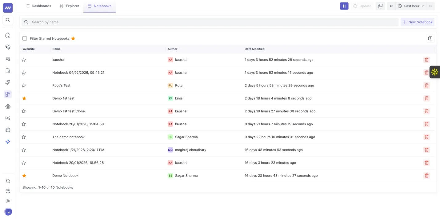 Notebook: Notebook feature has been shifted under Dashboards. As in the future we are planning to build a notebook with…