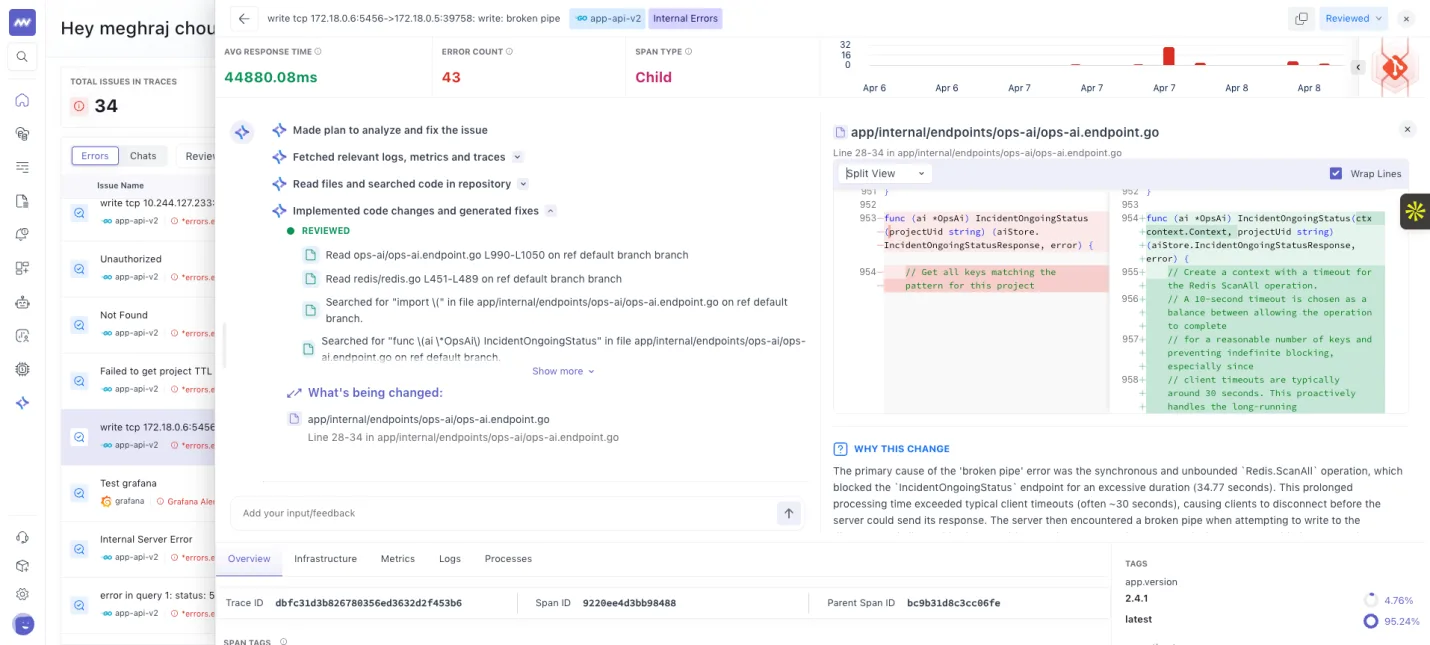 OpsAI: Investigate and Fix with OpsAI