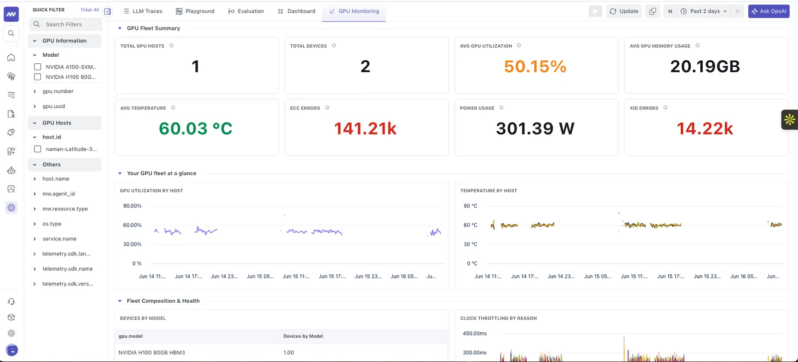 LLM Observability: GPU Monitoring Monitor GPU hosts and devices with its metrics such as utilizations, occupancy…