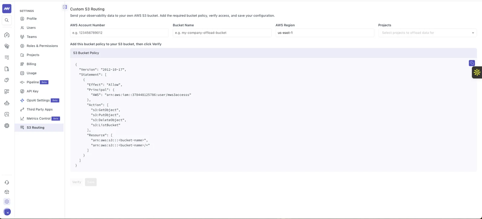 S3 Routing: Introduced a self-service S3 Routing configuration page under Settings → S3 Routing, allowing users to…