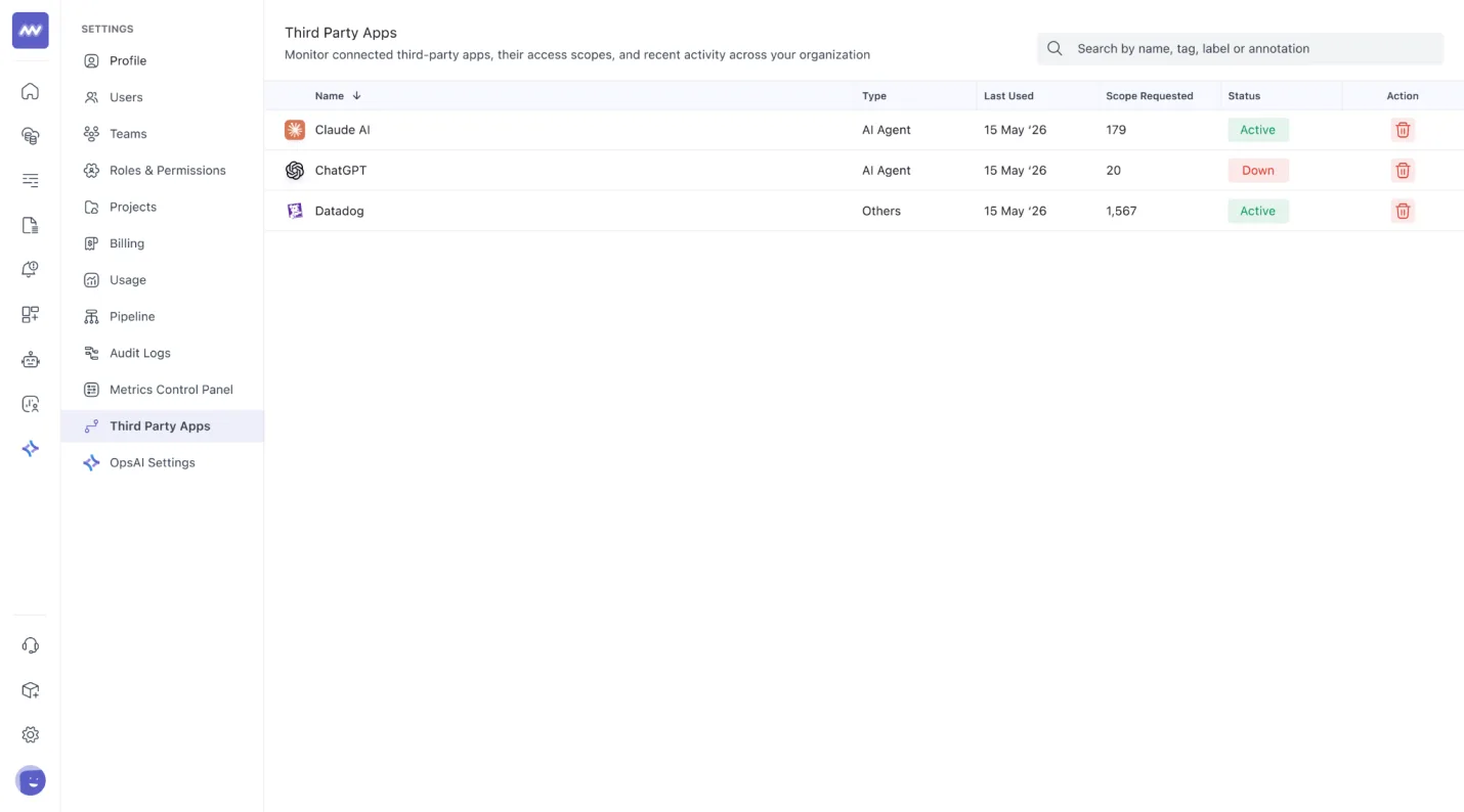 Improvements: Added an MCP Server access page, allowing users to view and revoke third-party applications that have…