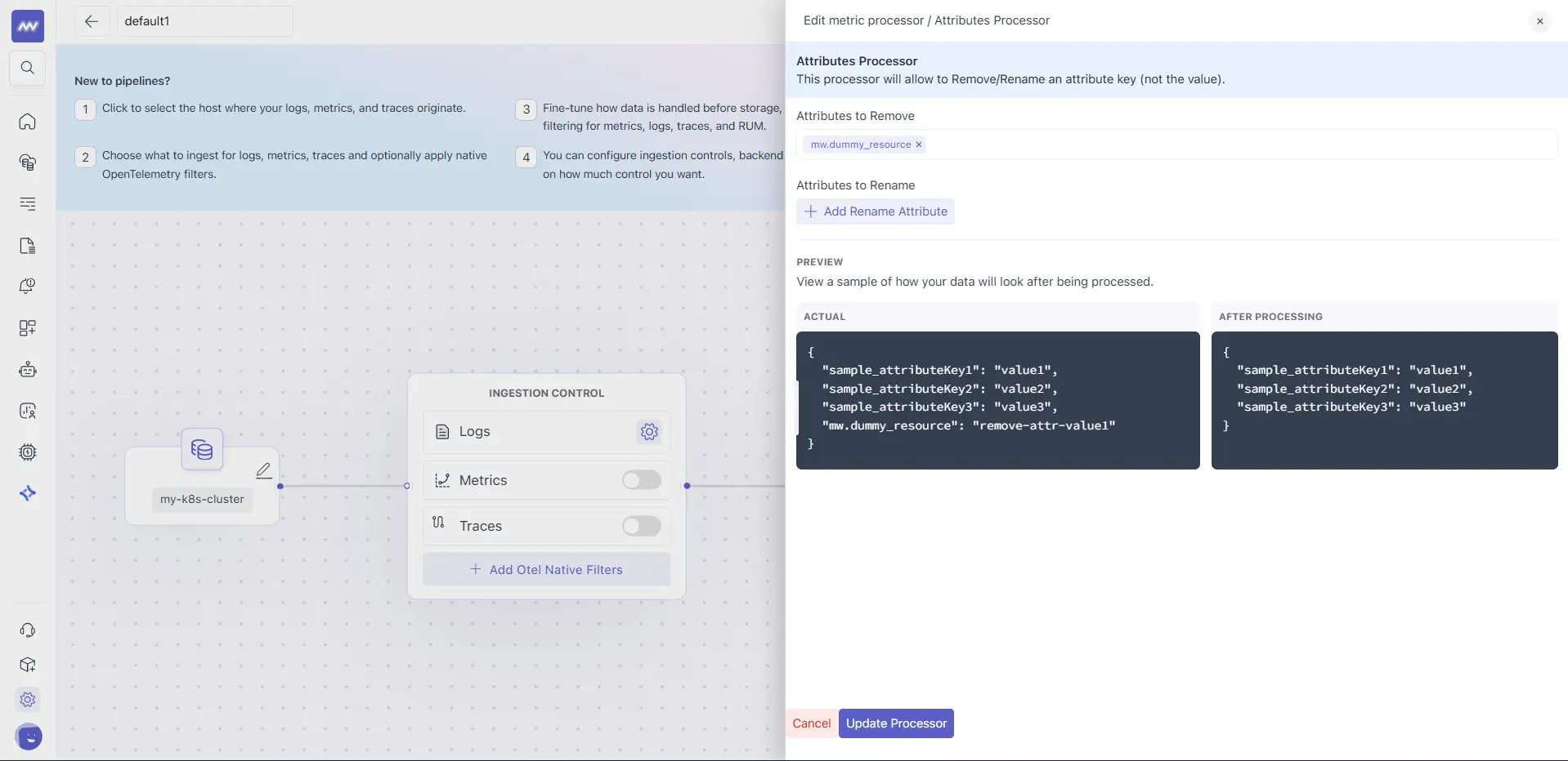 Middleware OTEL-Native Filter Step 4