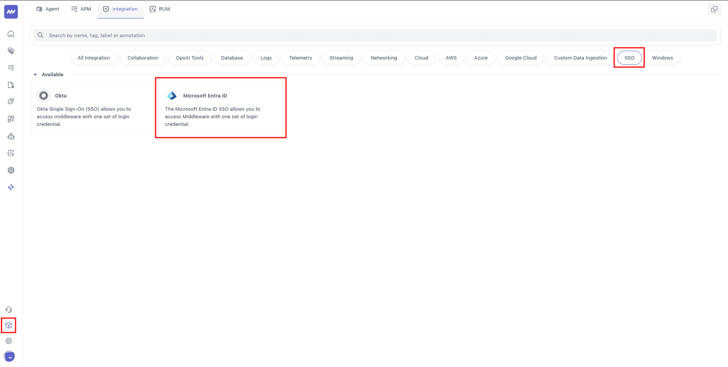 Configure Microsoft Entra ID integration in the Middleware
