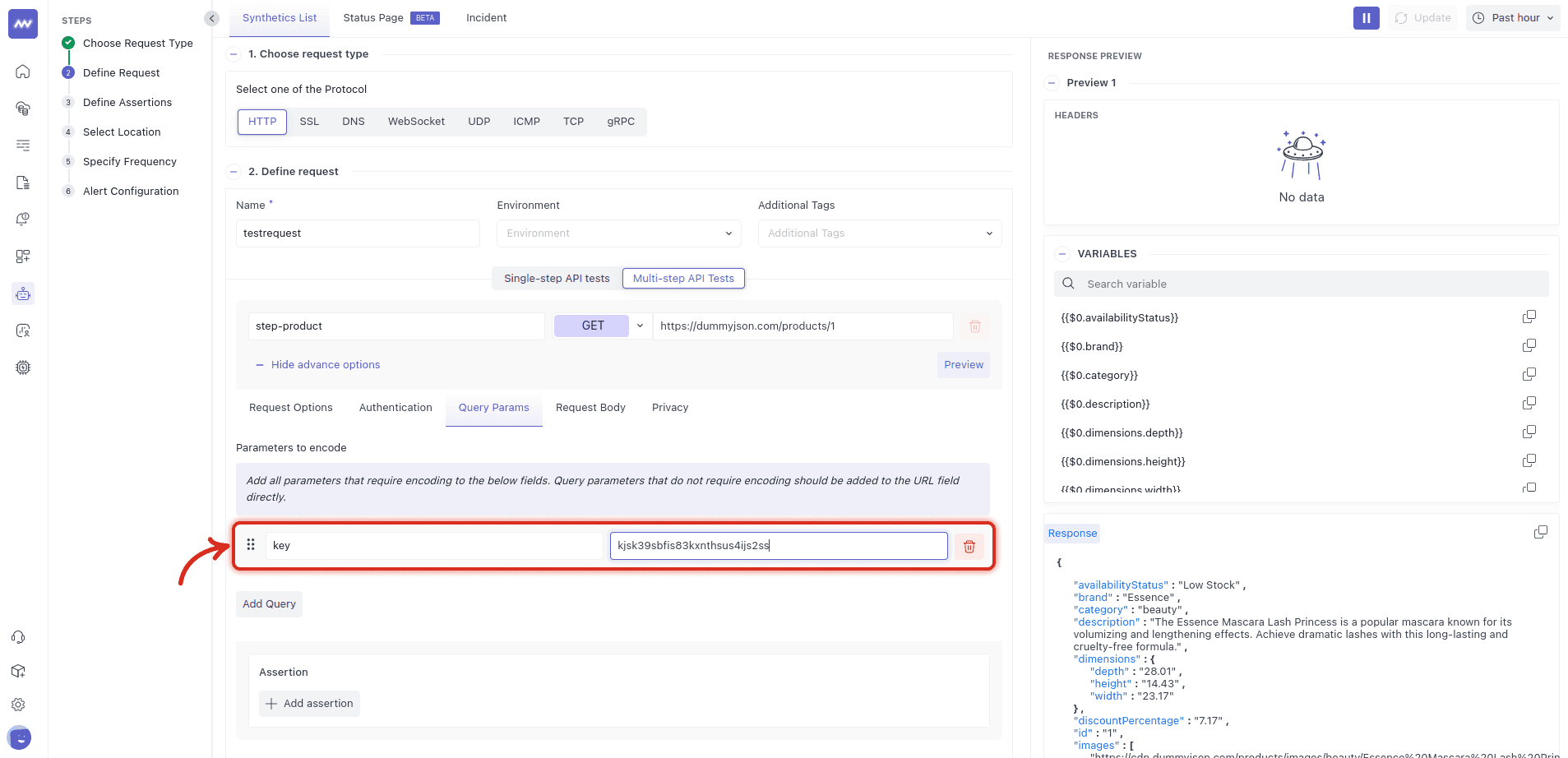 advance multi step option