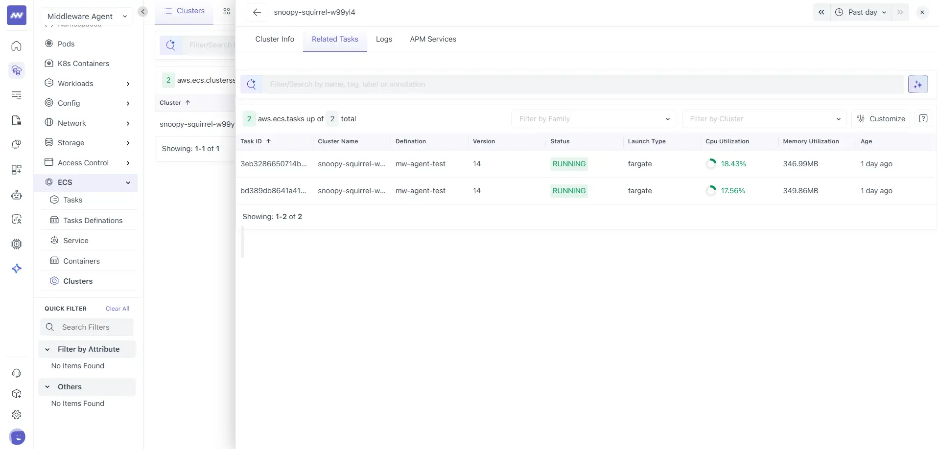ECS Related Tasks Cluster