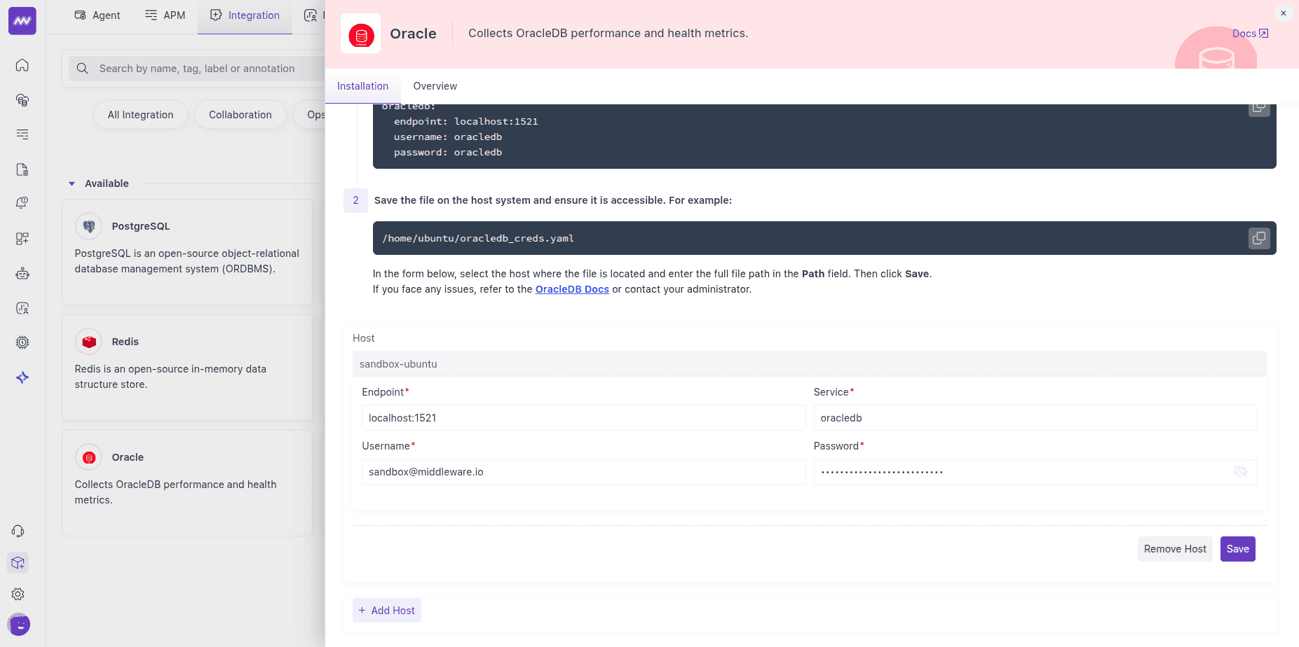 Oracle Host