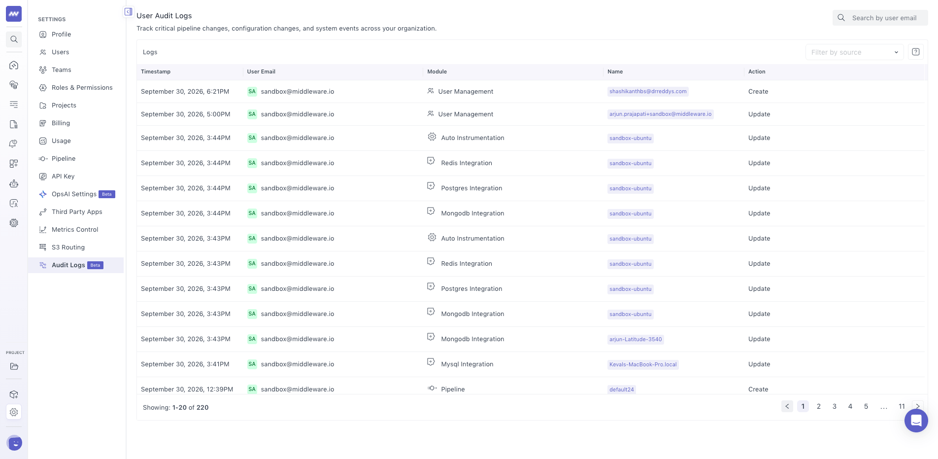 Audit Logs