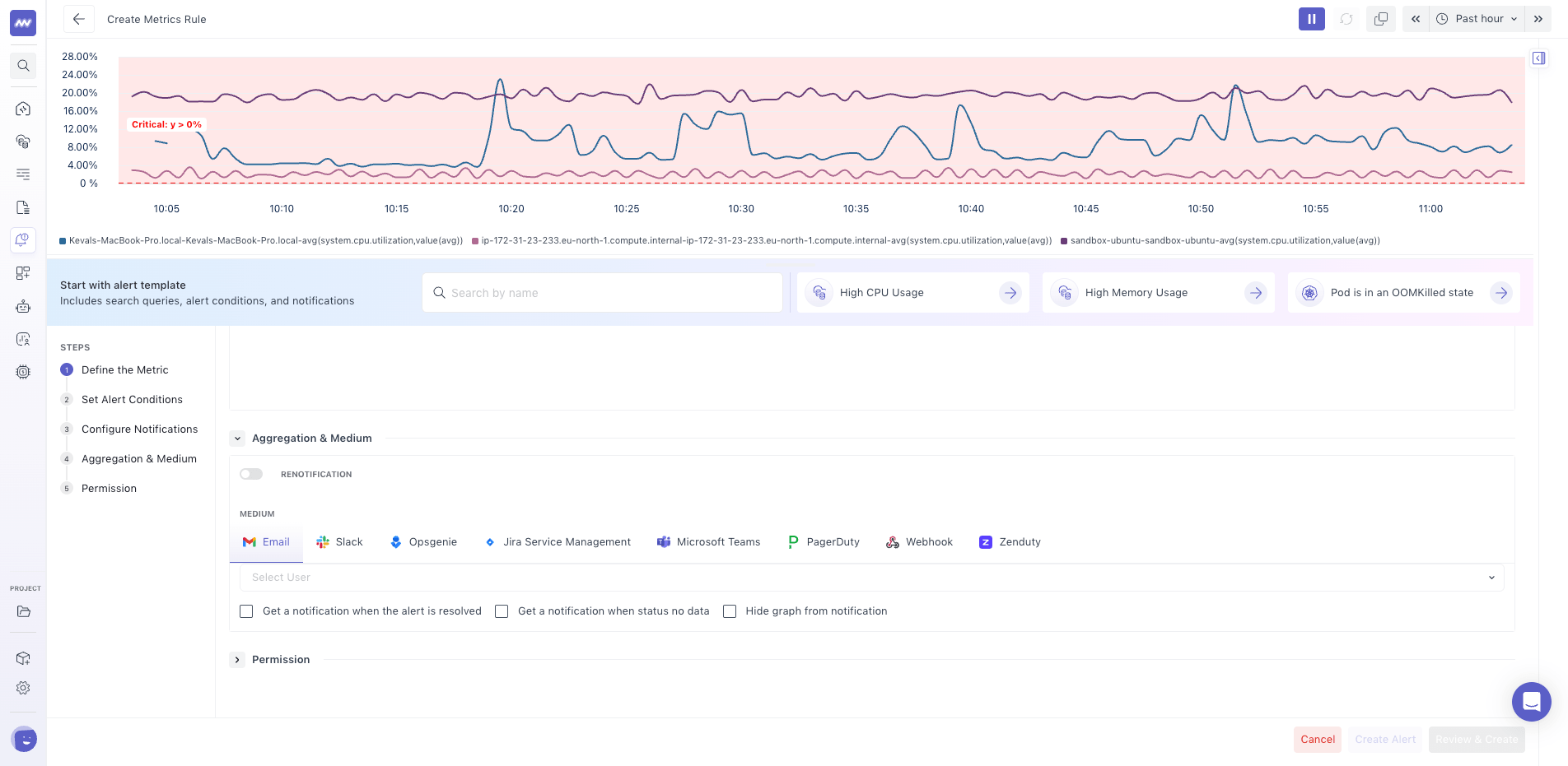 Middleware Alerting: Configure Notification