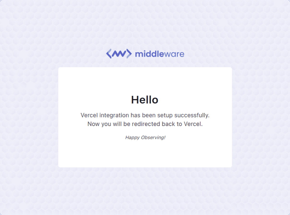 Middleware Vercel: Middleware Integration