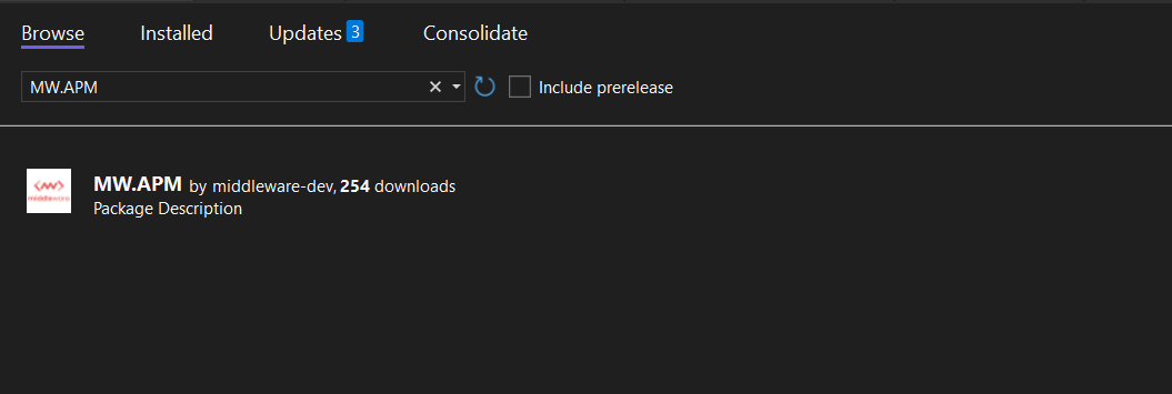 Installing Nuget Package in Visual Studio