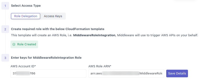 Role Delegation Details