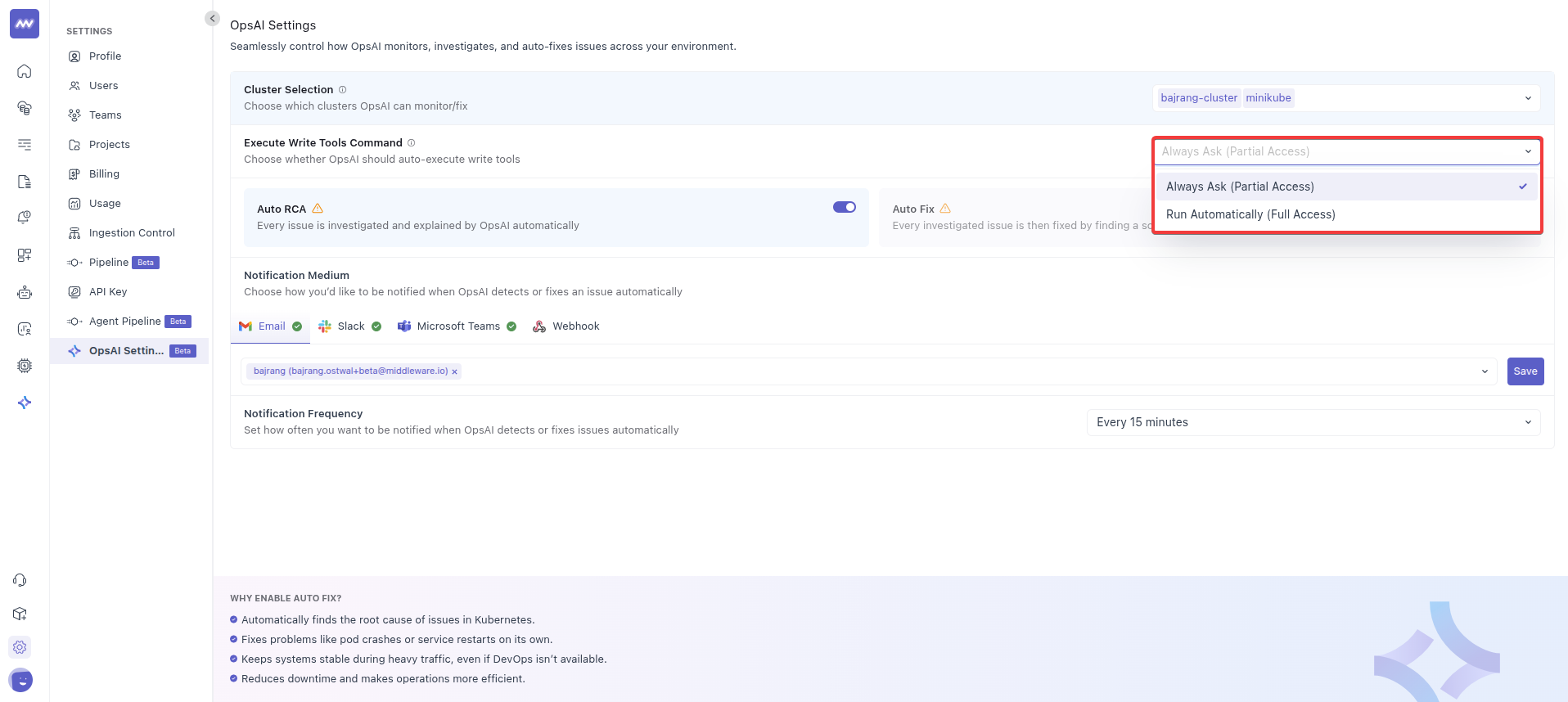 Write Access Mode - Execute Write Tools Command