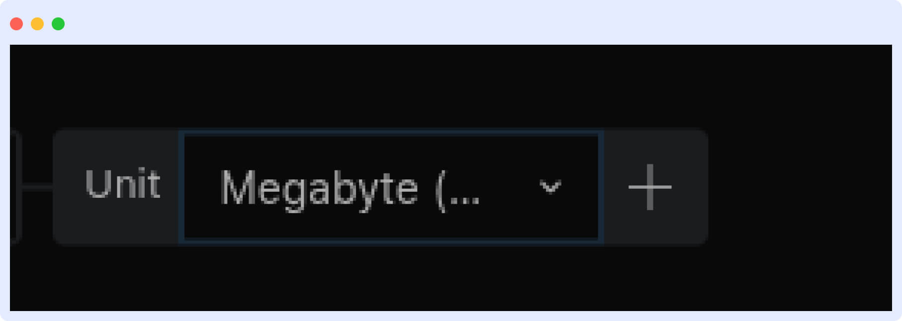 Unit Dropdown
